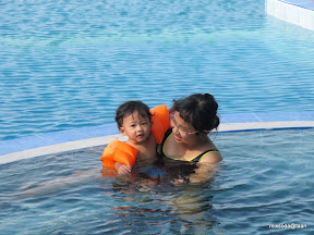 พู่กันว่ายน้ำชายหาด