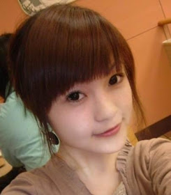 cute Asian girls hair style with big bangs