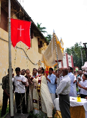 Festal Flag Hoisting - Holy cross church Arthat