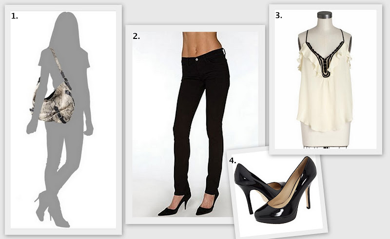 cream top black leggings for fall fashion