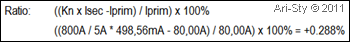 Formula Calculation CT Ratio