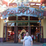Cameron in front of World of Disney