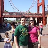 In Front of the Golden Gate Bridge in California Adventure
