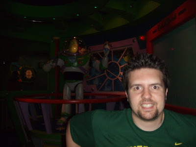 Getting on Buzz Lightyear!  My Favorite!