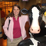 Debbie Poses With A Cow