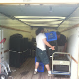 The load in.