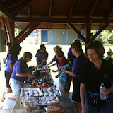 Getting ready to let 'em at the food