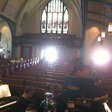 Setting up inside 1st Westminster