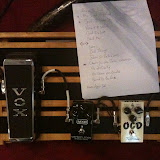 I love the new pedalboard I made just before we left for tour.  I will blog about building it when I get back.