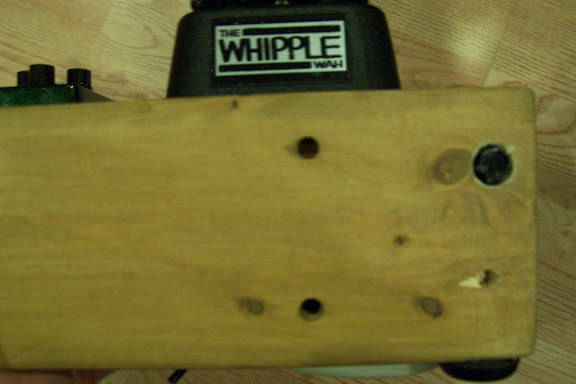 Closeup to show the countersunk bolts.