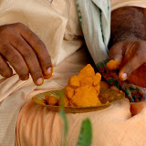 The making of Ganesha with Sandalpaste