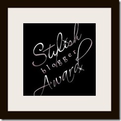 stylish blogger award framed