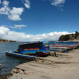 A little surreal watching your bus drive onto a ferry as we head for La Paz