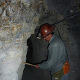 Willy shows us how to extract the ore