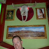 Scary looking cow head in The Alamo in Tupiza. You'll never forget the Alamo.