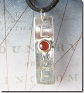 Love Sterling Silver Pendant with Carnelian3