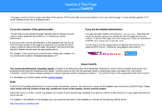 Pagina di Test di Apache