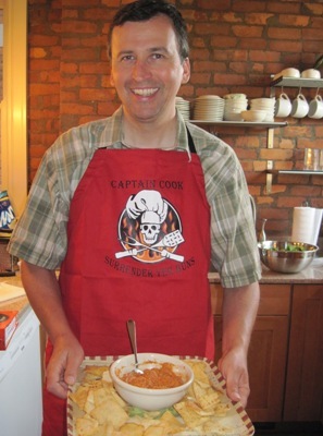 [Jeffwith spread and new apron that he bought himself[6].jpg]