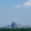Hazy Rochester skyline (490 running below the foreground)