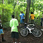 Parking the bikes before the hike up Pinnacle Hill