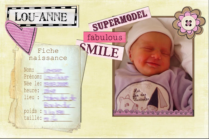 faire-part de naissance en digiscrapbooking