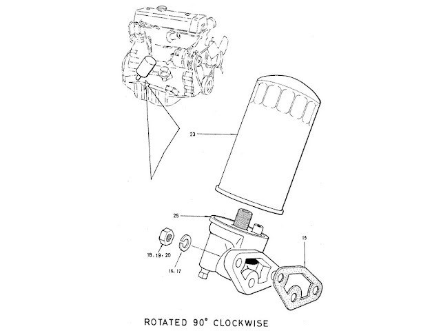 Datsun Fairlady Parts illustration no. 007-2 Oil Filter 1600 (R16) From E/# R-02312