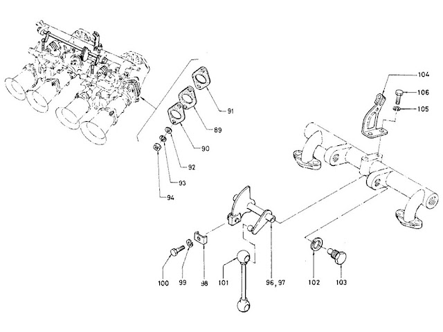 Datsun Fairlady Parts illustration no. 008A-2 Carburetor 2000 (U20) "Solex" [2]