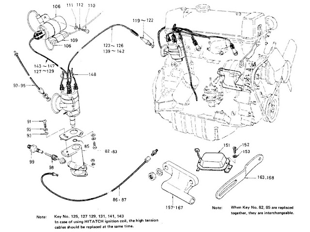 Datsun Fairlady Parts illustration no. 021-2 Electric Parts Mounting 2000 (U20)