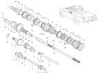 Datsun Fairlady illustration no. 032A-1 Transmission Shaft & Gear 1600 (R16) (Warner Type)