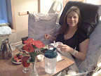 Another shot here. Melanie ate her food in style!