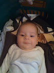 Here's a picture I snapped when laundry needed to be done and Audrey needed to come with. She took a short ride in the laundry basket which she didn't mind too much.