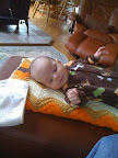 Audrey staring at her hand.