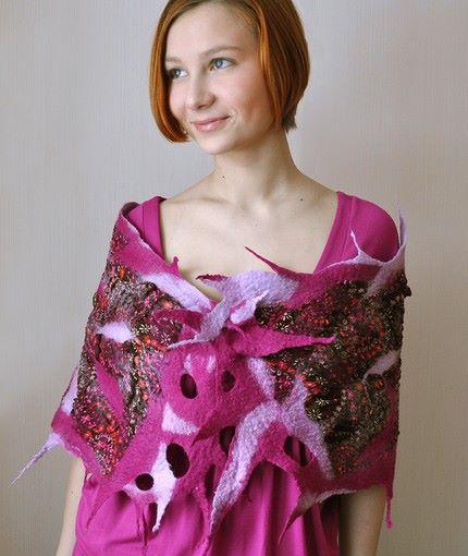 il 430xN.127037647 Nuno Felted Scarf: Handmade Art