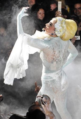 LadyGagawhitewashed Lady Gaga In A Yet Another Weird Dress