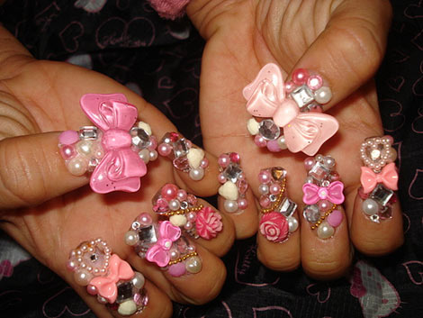 nail art pink bow Fun and Fashion: Nail Art