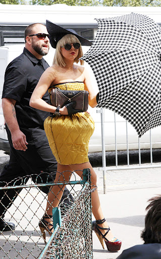 Lady Gaga Metal Dress Costume. lady gaga yellow outfit