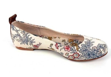 vintage floral traidremade photo Floral Ballet Flats