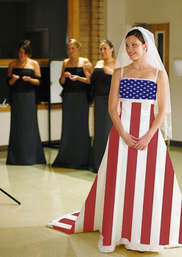 american flag wedding dress Strange Wedding Gowns