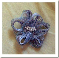 Simple Lace Pin with Pearls