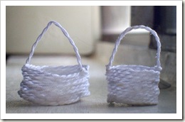 Tiny Baskets Made with Embroidery Floss