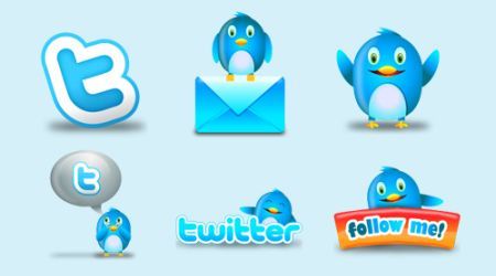 Twitter Icon Set - Fluzzy by Hongkiat