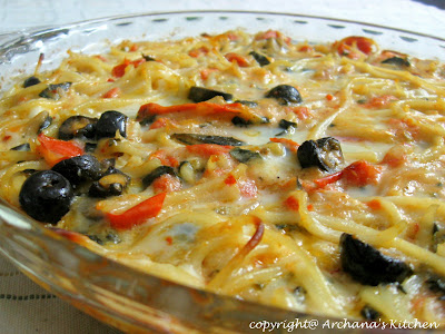 Three Cheese Spaghetti Pie