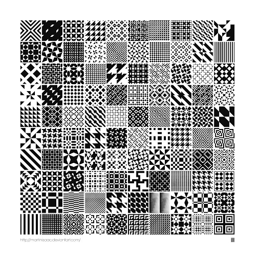 geometric patterns to colour