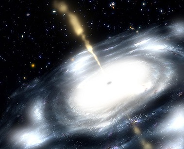 galáxia com buraco negro