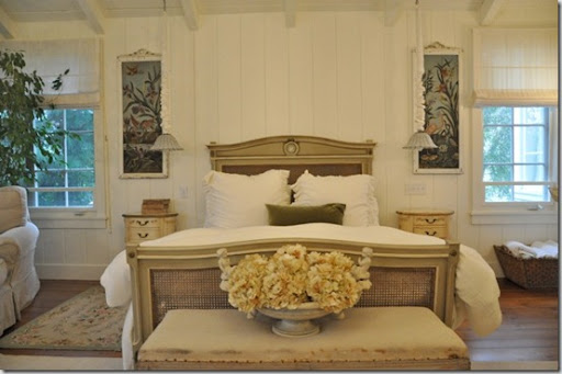 king bed between two windows