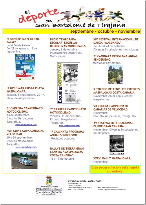 EVENTOS sep-nov 09