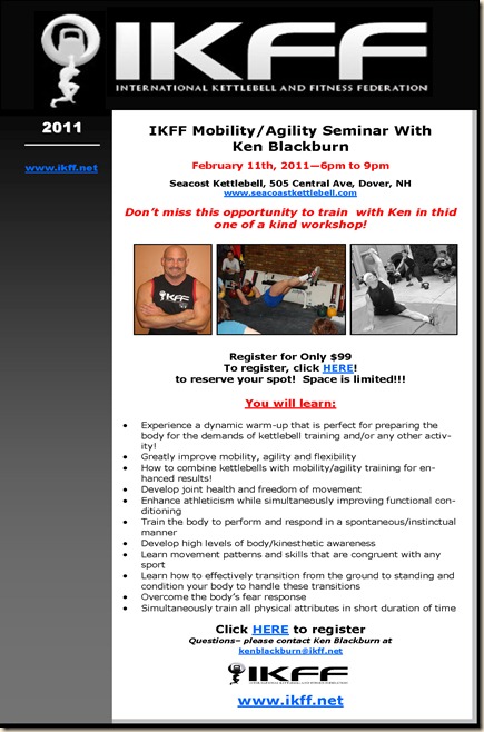 IKFF Moblity-Agility Workshop at Seacost
