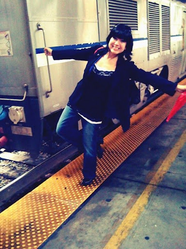 Image of me by the train