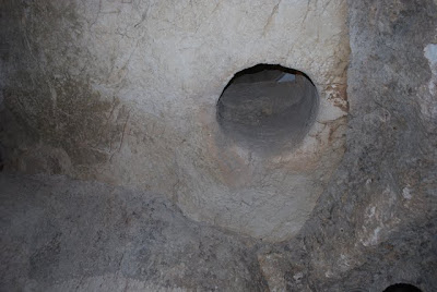 Hole where prisoners were lowered through
