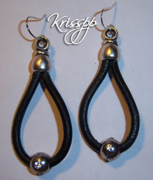 Pendientes Cuero Swarovski